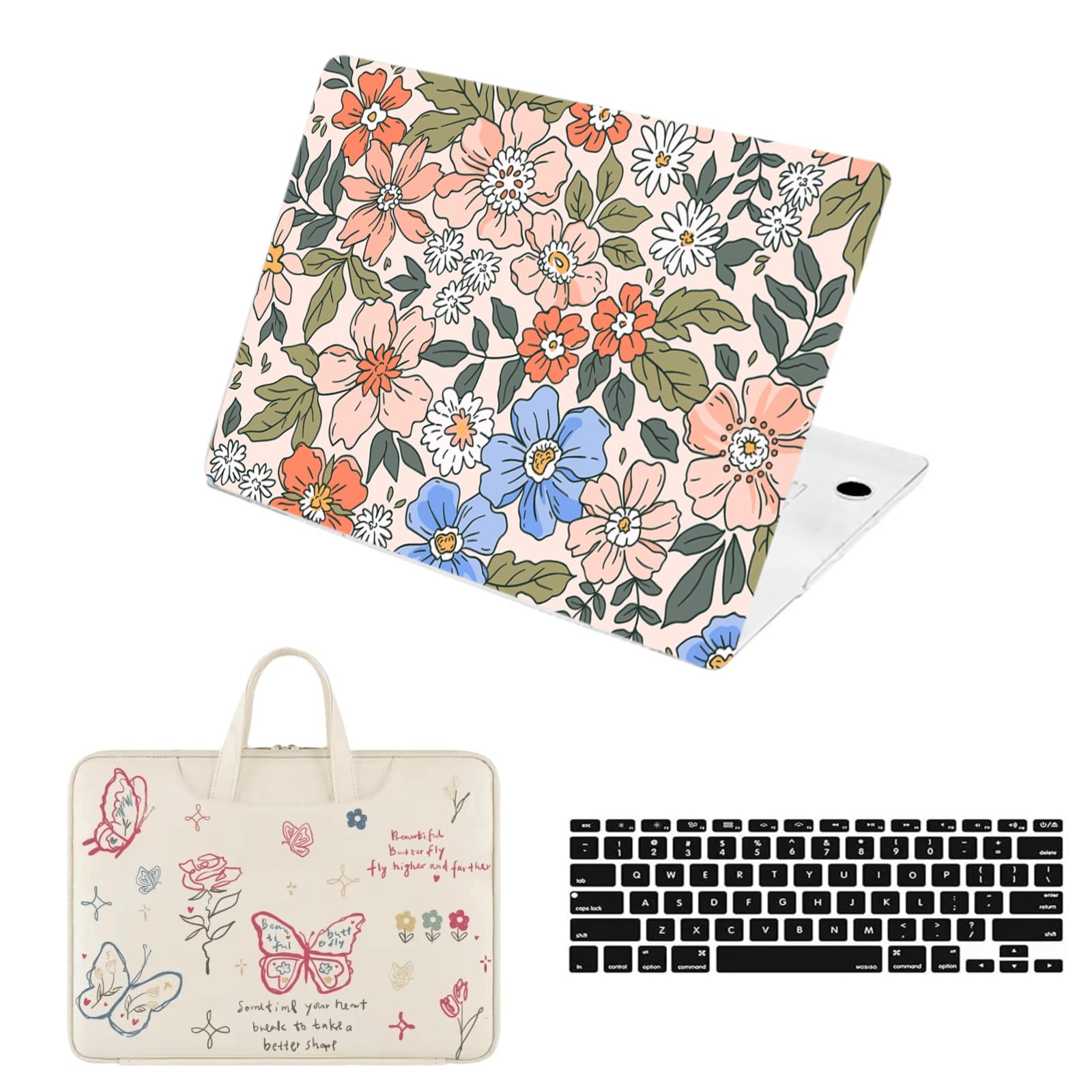 Funda MacBook Pro 13 A1278 protectora contra golpes con bolsa de transporte rosa 8
