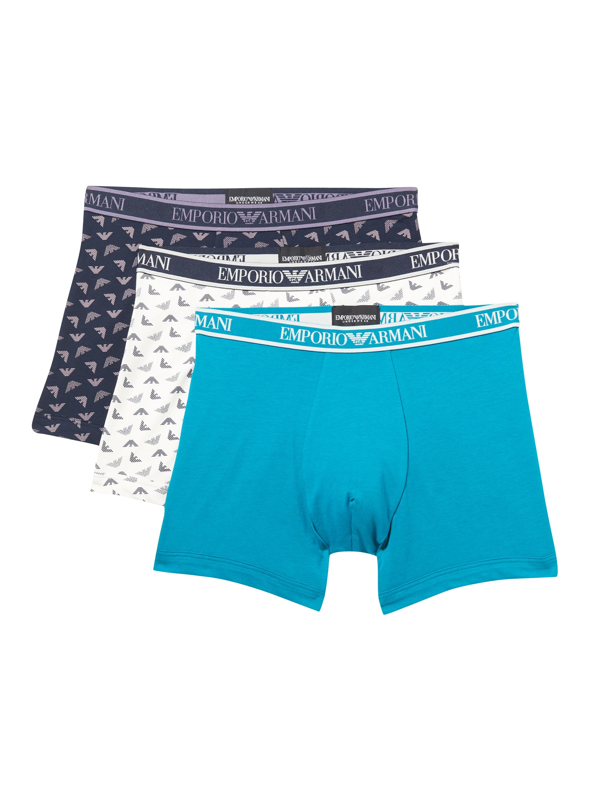 Emporio Armani Men's 3 Pack Core Logo Band Boxer Brief Eagle Print