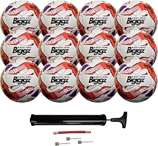 Biggz (12 Pack) Premium Freedom Soccer Ball Size 5 Bulk Wholesale with Pump