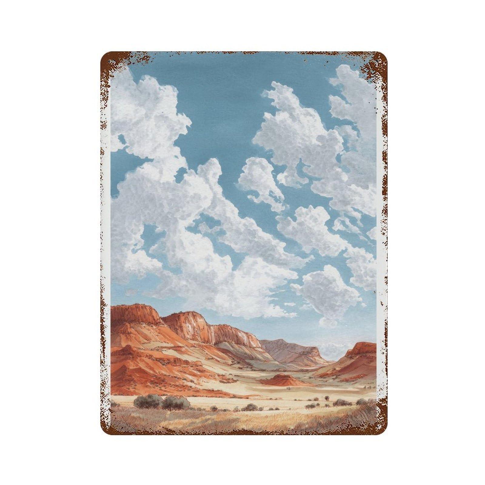 xiaoxiaoshen Kanab Utah Decor– Oil Painting Travel Wall Decor Art Metal Tin Poster Modern Home Decor Art Home Bar Shop Decorations Vintage Sign 40x30cm