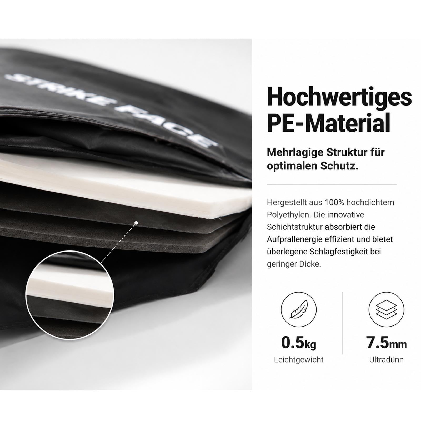Kugelsichere Platte NIJ Level IIIA – Flexible Weichballistik Einlage aus PE, leicht & dünn (25x30 cm), Verdeckt Tragbar, Mehrschussfähig, Kompatibel mit Plattenträger & Schutzweste,1pcs