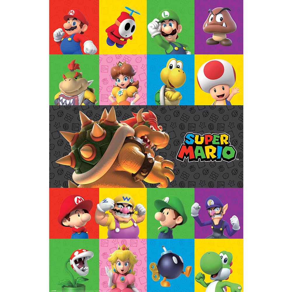 Pyramid International Super Mario Characters Poster, 61 cm x 91.5 cm