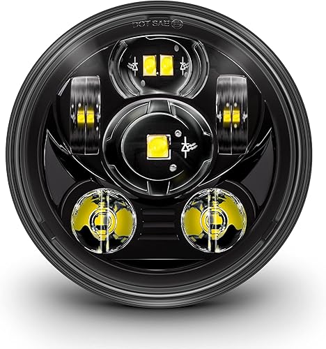 Miniatura 10 de Faro LED Harley 5-34 de 5.75 pulgadas para Harley Davidson acabado cromado Faro redondo LED para motocicleta Dyna Street Bob Super Wide Glide Low