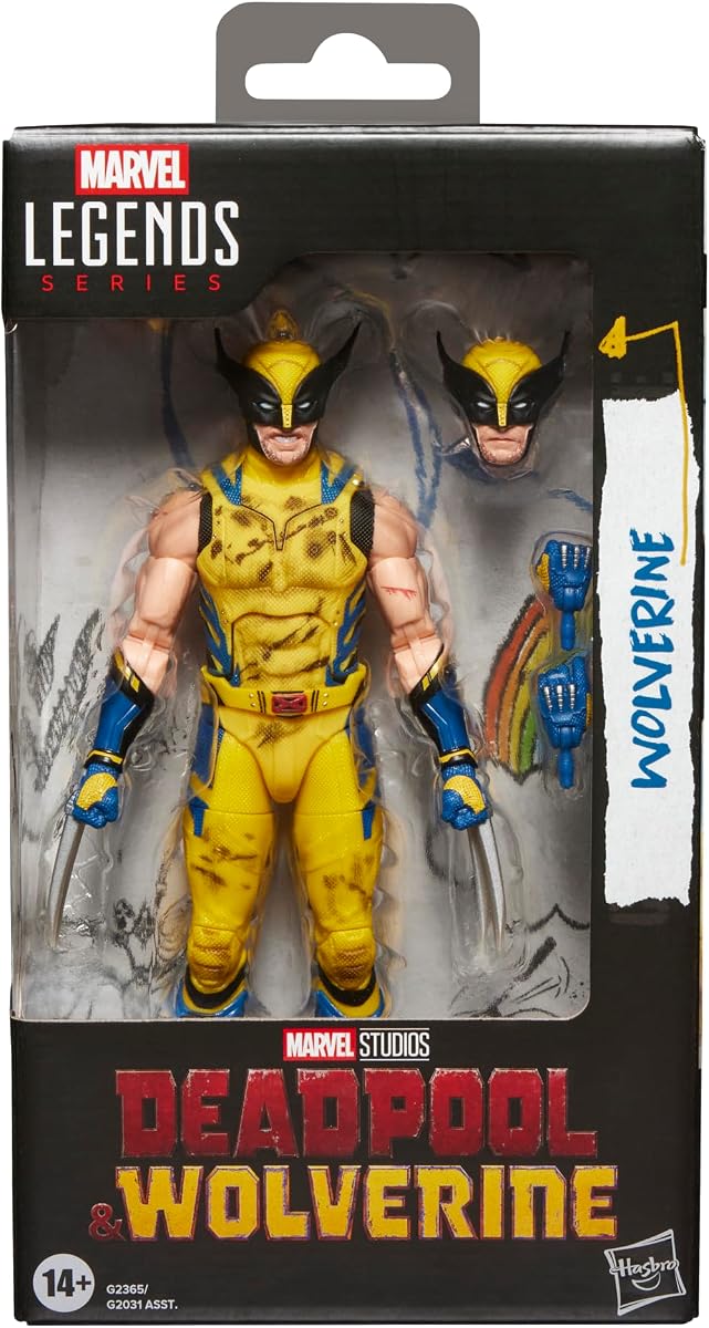 Marvel Legends Series Wolverine, Marvel Studios' Deadpool & Wolverine Movie Collectible 6-Inch Action Figure Gift | Marvel Legends Deadpool & Wolverine 6 Inch Action Figure Wave 3 - Yellow Suit Wolverine