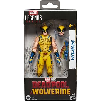 Hasbro MARVEL Marvel Legends Series Wolverine, Marvel Studios Deadpool &amp; Wolverine (Battle Damaged Suit) Collectible 15 cm Ac