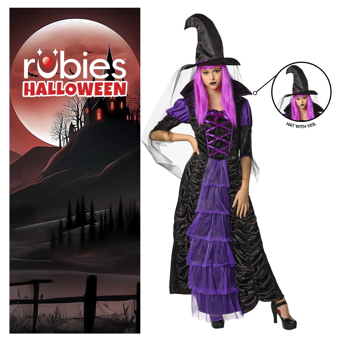 Orecchini A Forma Di Bambola Strega Per Halloween – Gotici, Horror, In Acrilico Con Cappello E Pipistrello, Regalo Donna - 4