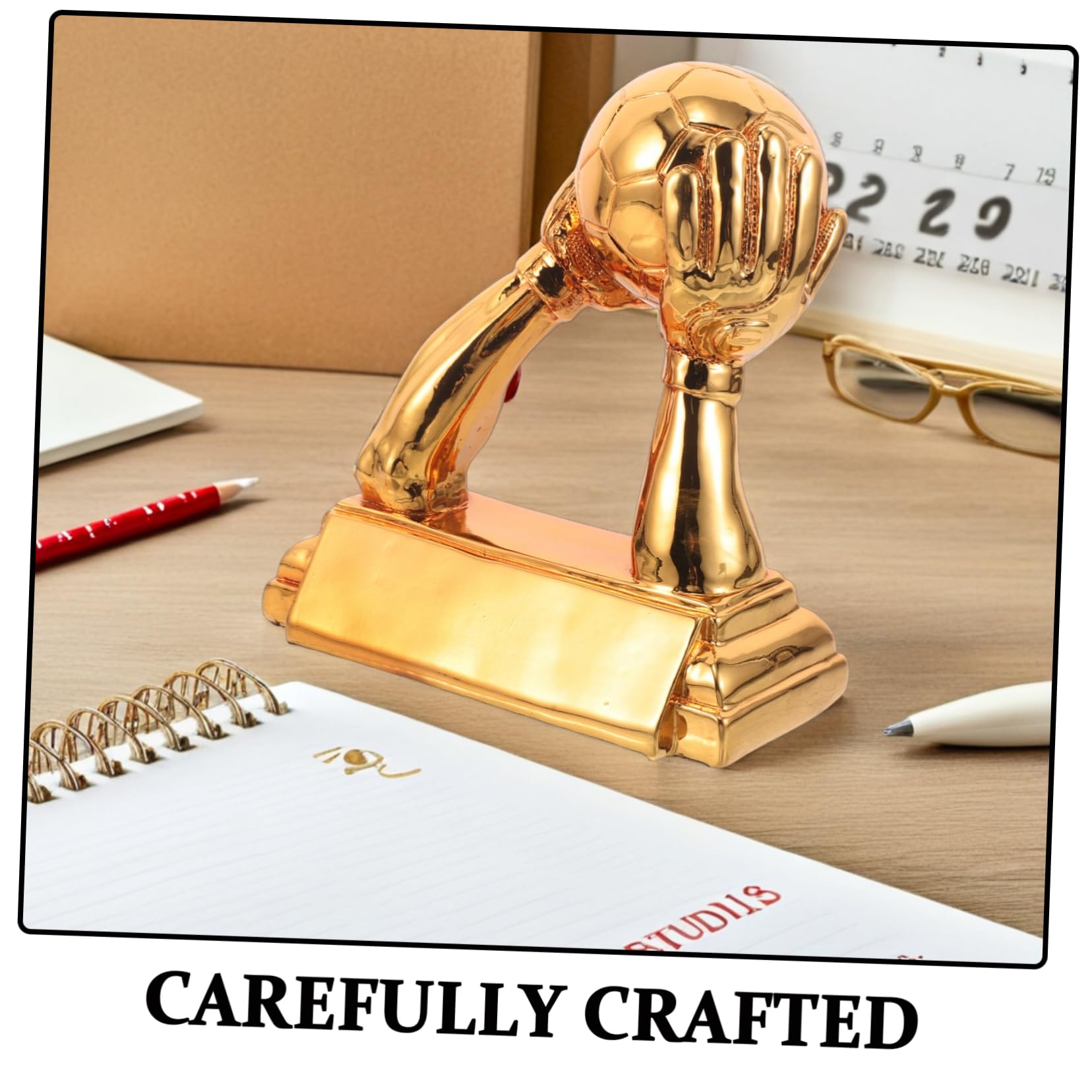 Resin Fußball Trophäe Torwartpreis mit Elegantem Design Widerstandsfähig und Detailreich für Fußballtorhüter Auszeichnung für Turniere und Schulfeiern