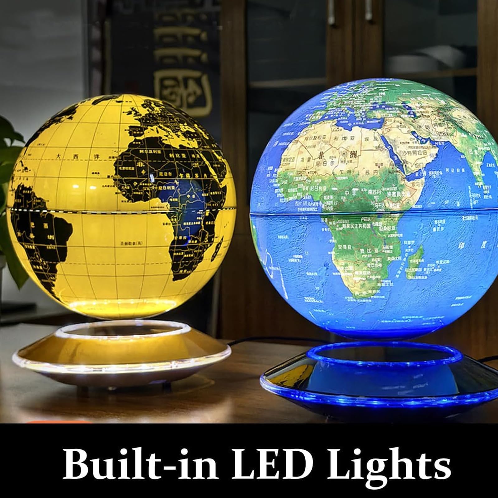 Lampada a globo galleggiante, luce LED a levitazione magnetica, rotazione a 360°, scrivania