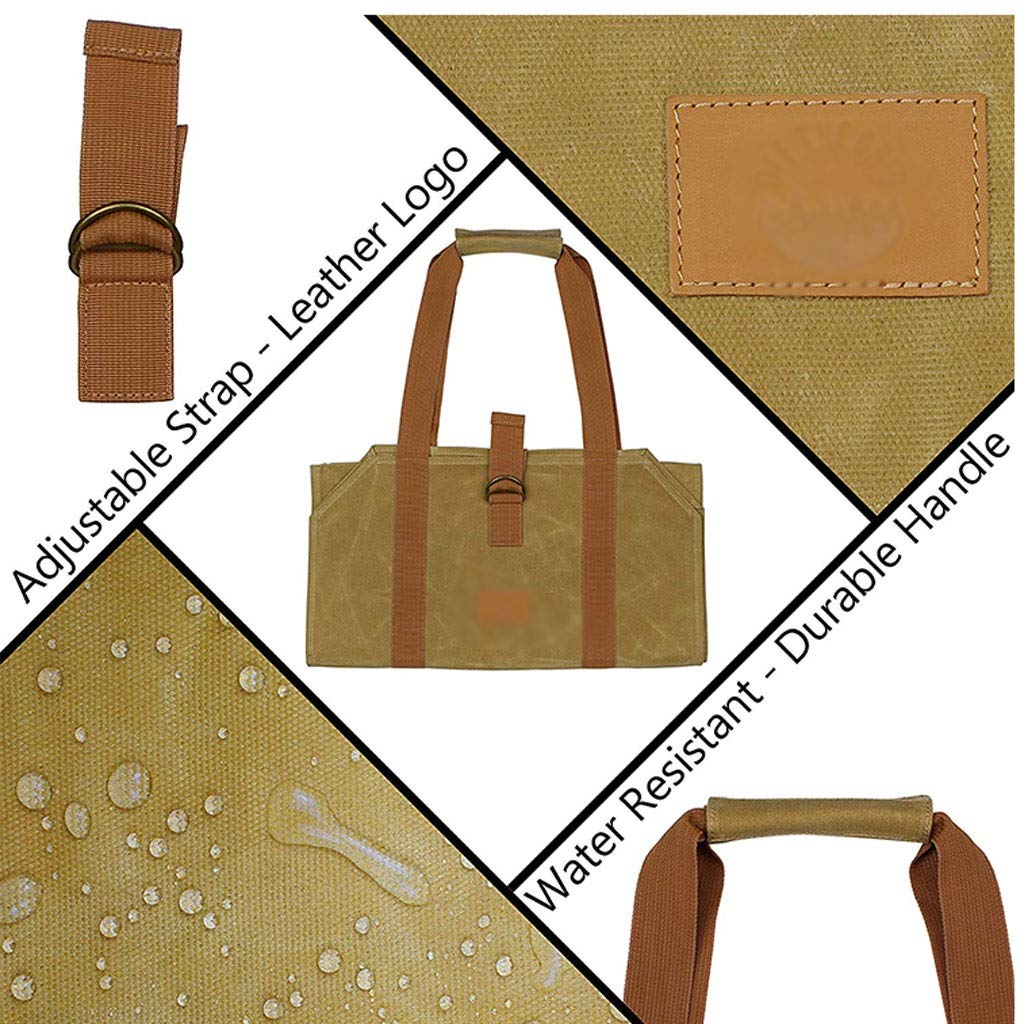 Portalegna In Tela Oxford - Borsa Per Trasporto Legna Da Ardere 60x30x30cm - Foto 4
