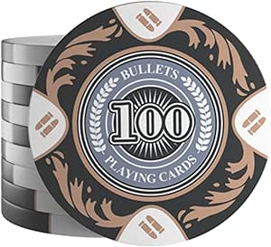 Bullets Playing Cards, Poker Chip Tray Lot de 5 Plateaux en Acrylique Transparent pour 500