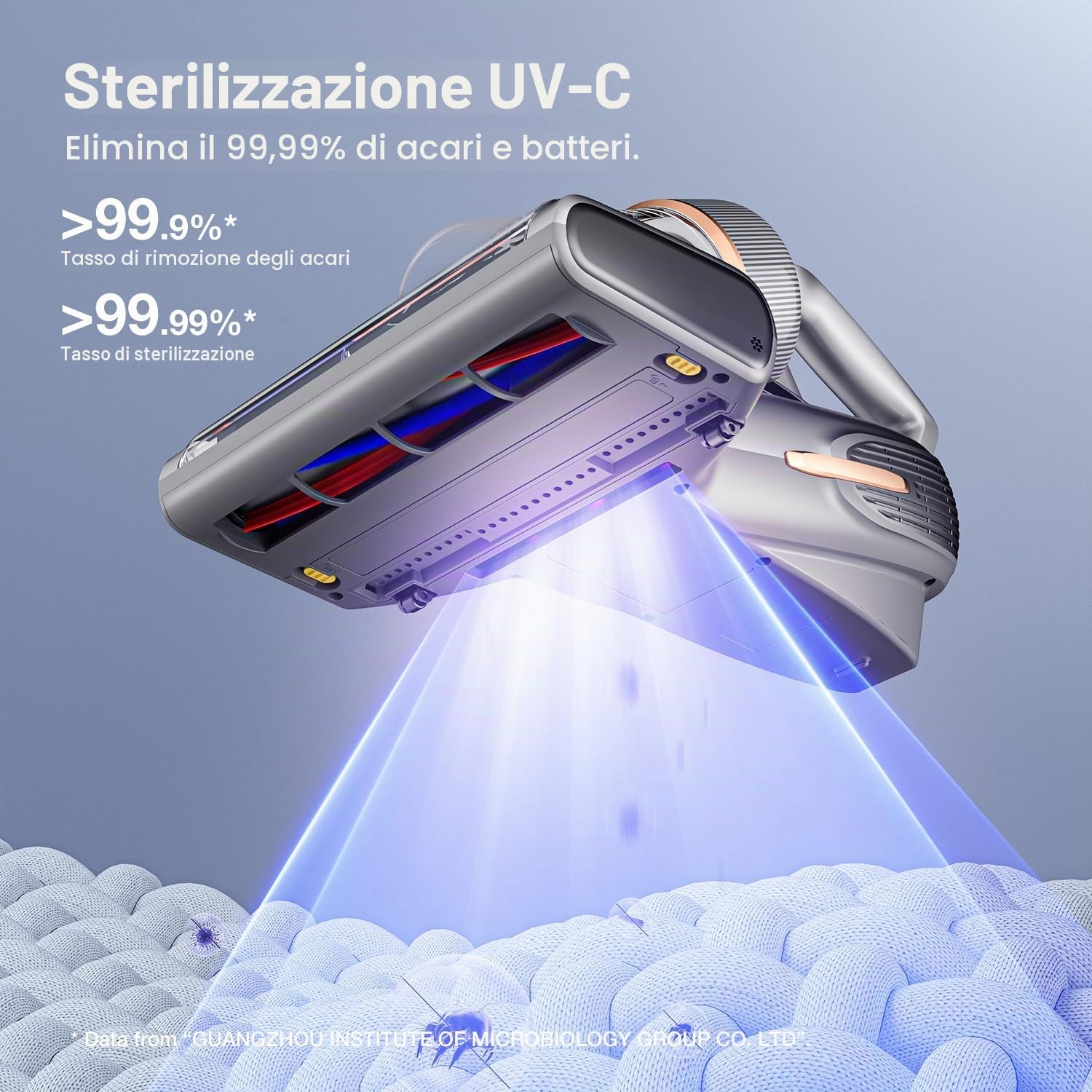 Jimmy BX7 Pro Max Aspiratore per acari 700 W, con luce UV-C, vento caldo da 65 ℃ e riscaldamento a grafo, sensore di polvere, funzione ioni negativi, schermo LED, Pulitore per Materassi Letto