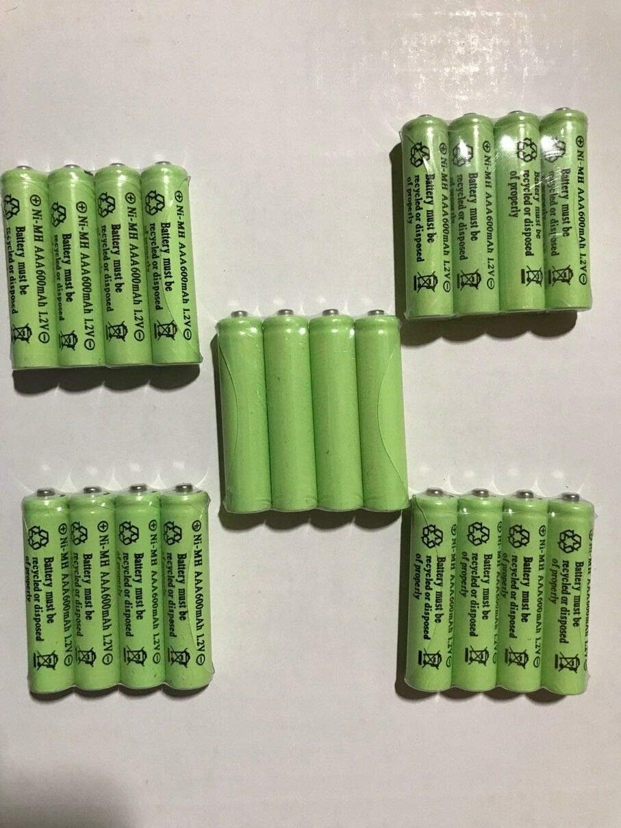 20-Pieces Size 1.2V AA(300/600/800mAh) Or AAA (600mAh/800mAh) and Ni-Cd/Ni-MH Rechargeable Battery for Solar Light and Solar Devices (1.2v AA 800 mAh Ni-MH)