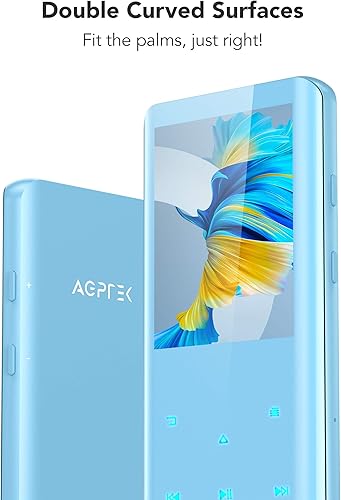 Miniatura 4 de AGPTEK Reproductor MP3 de 64 GB con Bluetooth 5.3, A19PL de pantalla curvada de 2.4 pulgadas, reproductor de música portátil con altavoz, sonido sin