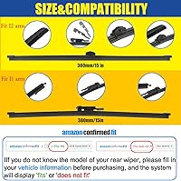 Vista 42 de GSPSCN Limpiaparabrisas trasero de 10" para Chevy Trax 22-13 Traverse 24-18 /Jeep Compass 17-07，Patriot 17-07/ Ford Escape Focus 07-01/ Dodge
