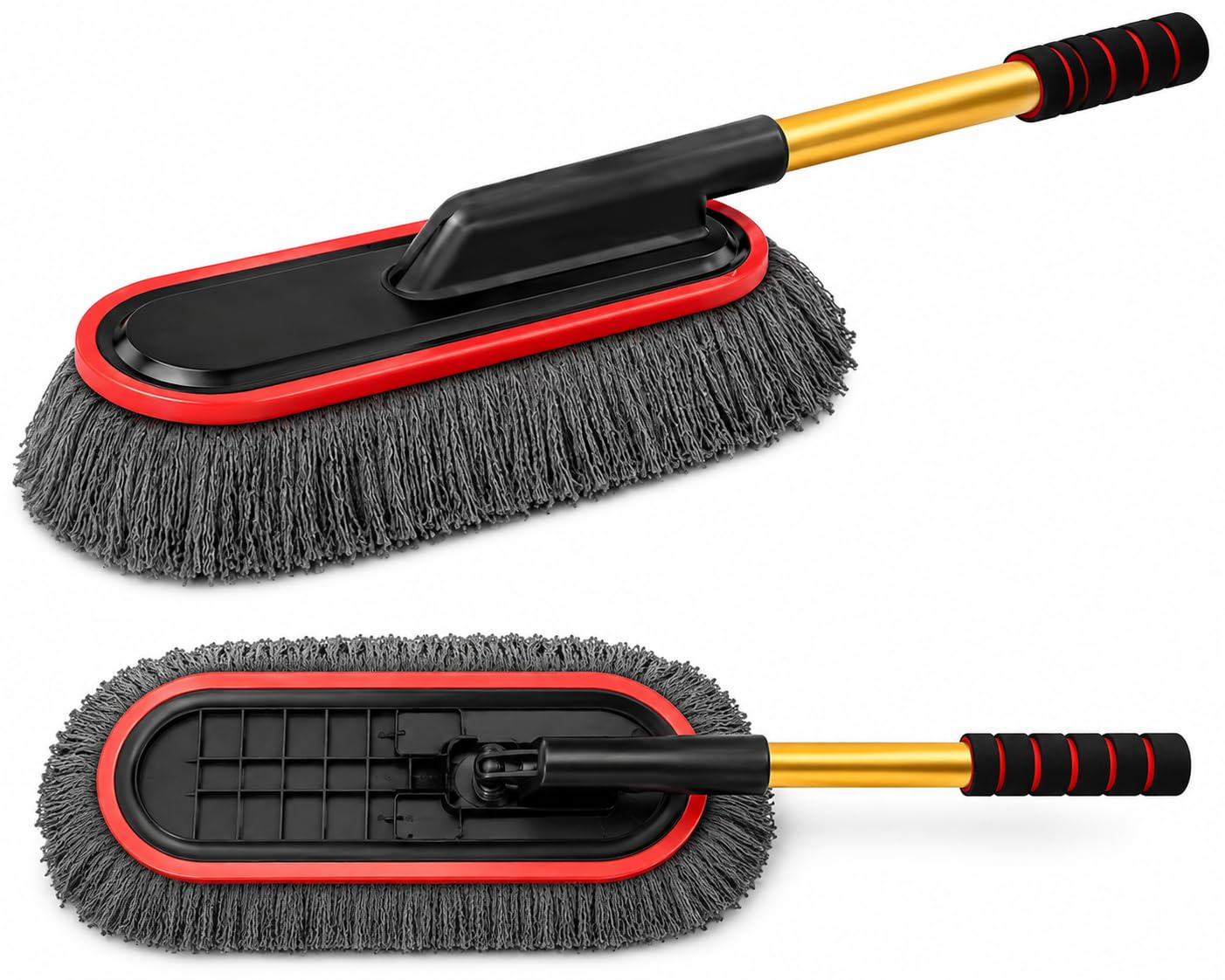 Heavy Duty Car Duster - Lint-Free & Scratch-Free Cars Cleaner Brush with Long Handle - Cars Dust Cleaner Brush - Car Cleaning Brushes for Exterior, Microfiber Duster, Soft Reusable Cleaning Tool-picture-31