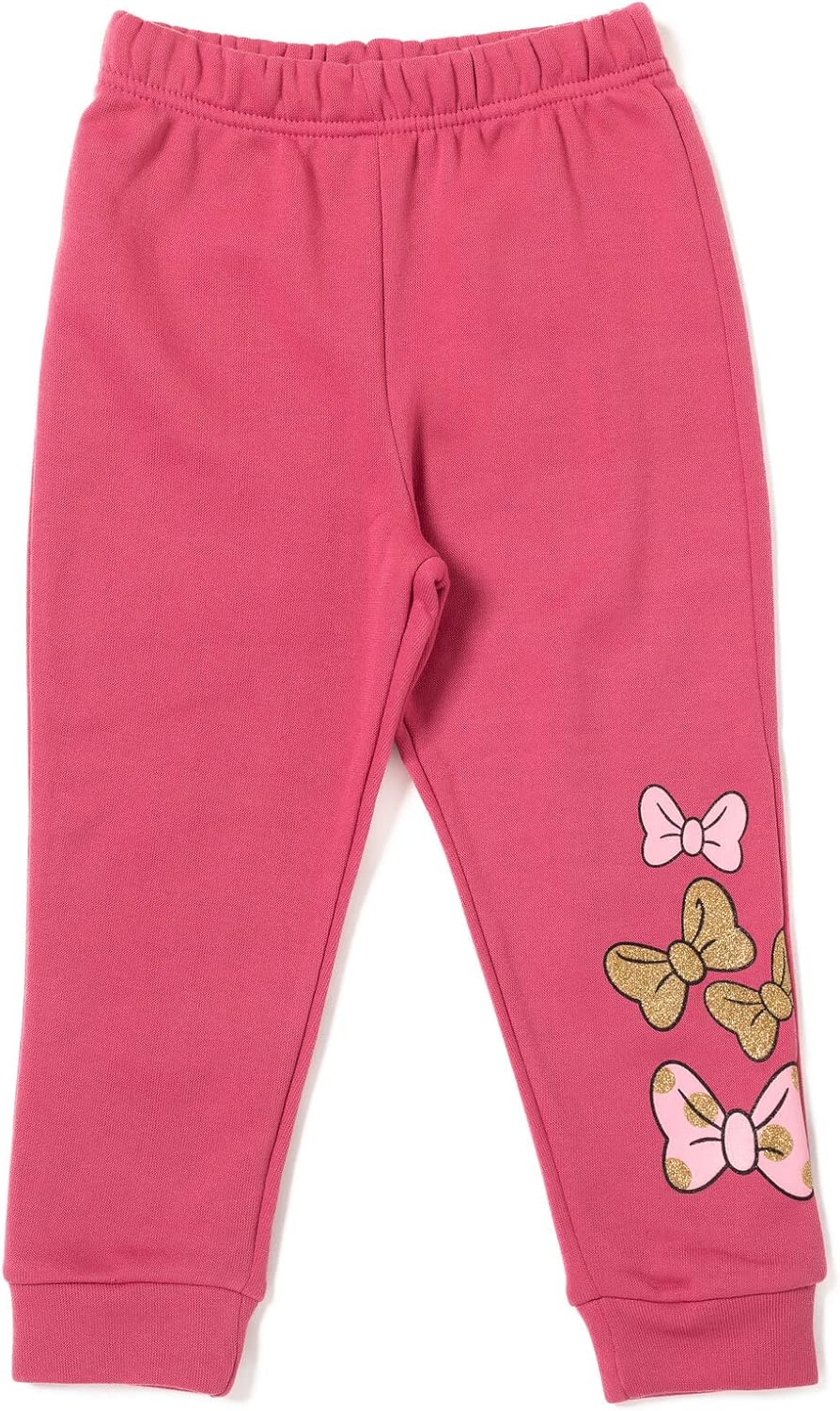 Disney Minnie Mouse Fleece Sweatshirt and Pants Outfit Set Newborn to Big Kid Sizes (Newborn - 14-16) - Image 4