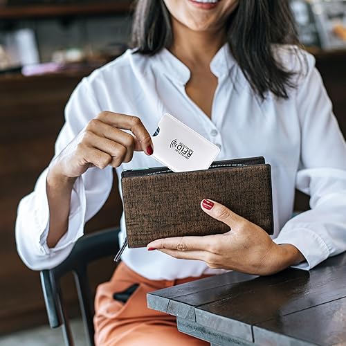 Miniatura 6 de 30 fundas de bloqueo RFID para tarjetas de crédito, cubierta de tarjeta de crédito de papel de aluminio, fundas protectoras para tarjetas de