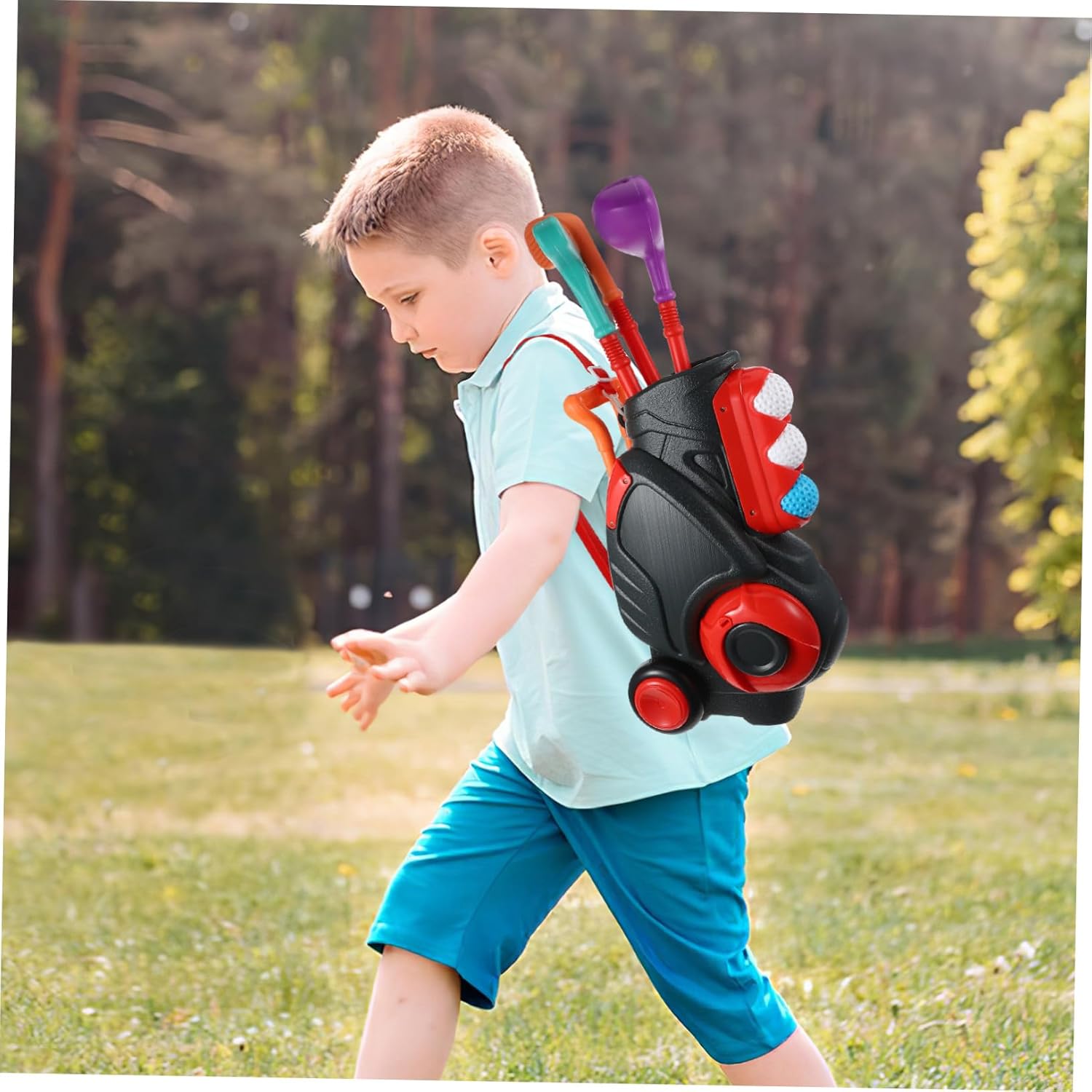 Golf Set with Carrying Suitcase Outdoor Golf for Boys and Indoor and Garden Sports Play Equipment to Develop Coordination Imagination and Patience