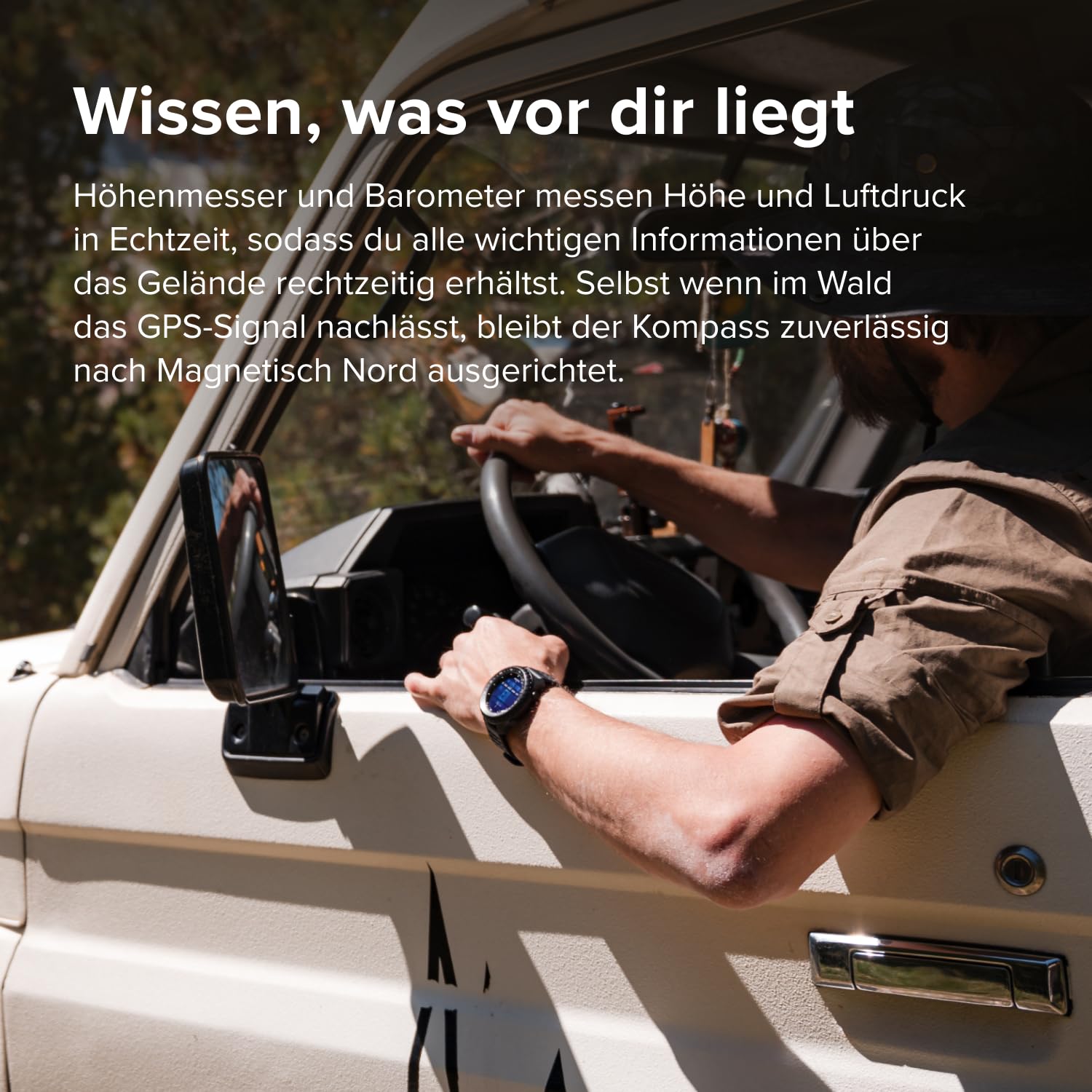 SUUNTO Core 2 Outdoor-Uhr, 10 ATM wasserdicht, 15 Mon. Akku | Höhenmesser, Barometer, Kompass, Sturmwarnung, rot/grüne Hintergrundbeleuchtung, Schrittzähler, SUUNTO‑App, Schwarz