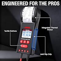 Vista 6 de ANCEL BST600 - Probador de batería de coche con impresora - 12V/24V, 100-2000 CCA, probador digital de carga de batería automática - Prueba