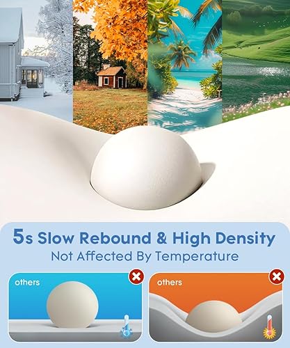 Miniatura 5 de Almohada cervical para aliviar el dolor de cuello  Almohada de contorno de espuma viscoelástica para dormir, almohada de cuello de doble zona de