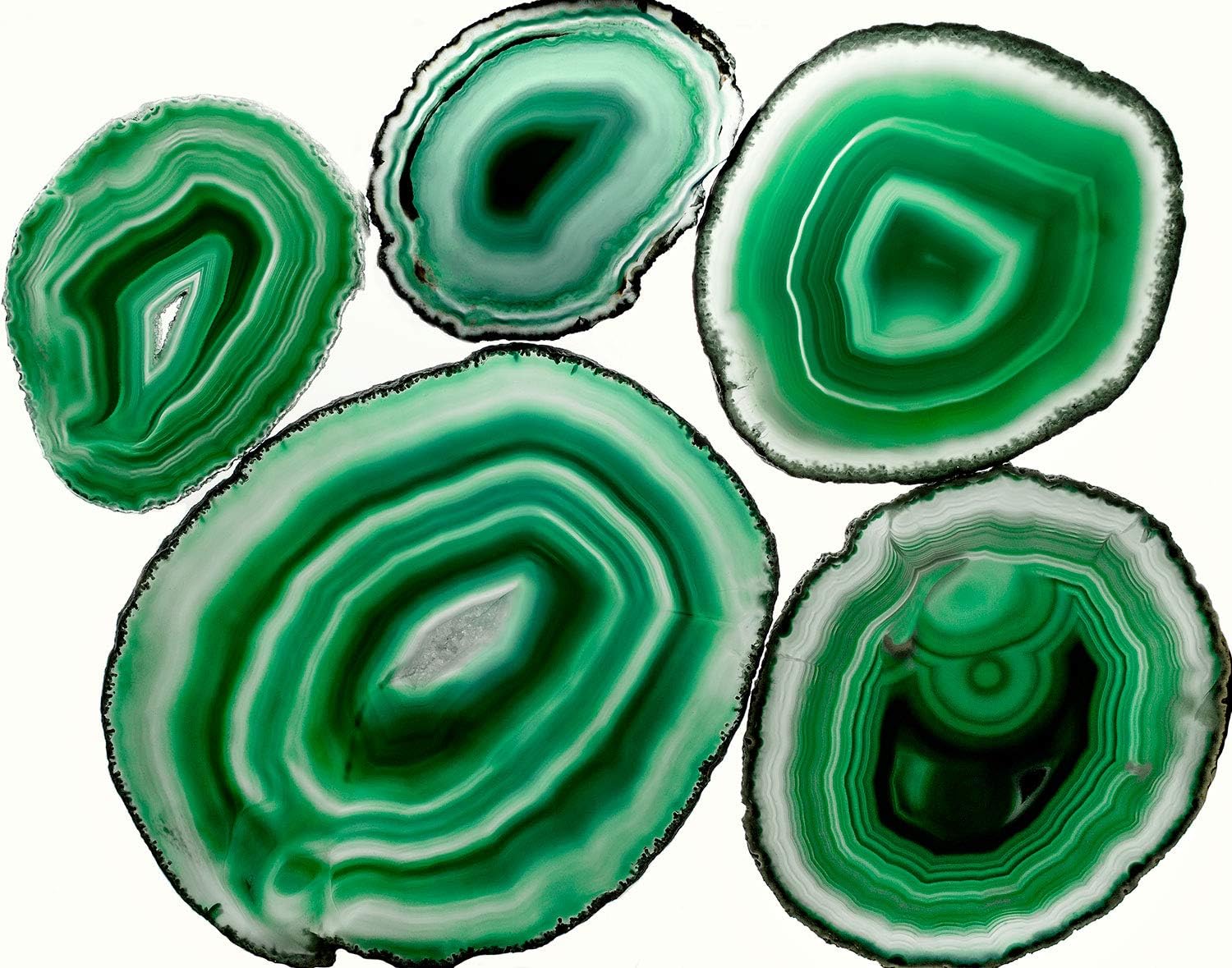 Emerald Green Agate Slice Geode Rock Wall Art Print Home decor 8" x10" up to 50" x 40"