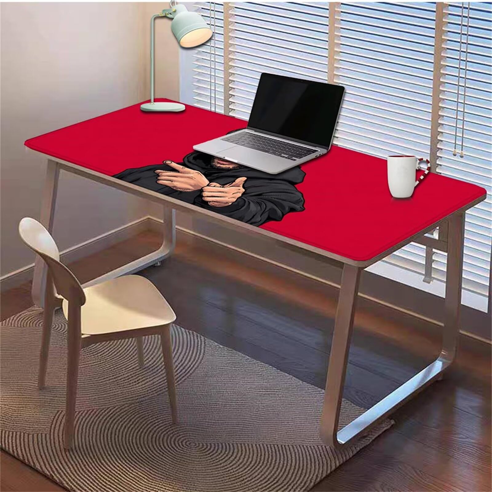 Gamingowa podkładka pod mysz 1200 x 600 x 3 mm, XXL, wodoszczelna, odporna na ścieranie, z przyszytymi krawędziami, czerwona, podkładka na biurko, poprawia prędkość i precyzję do komputera, laptopa