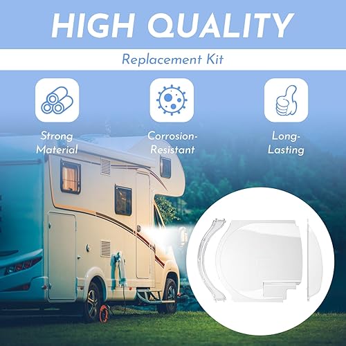 Miniatura 4 de 4812-01 - Kit completo de repuesto para puerta mosquitera Dexter, incluye tapón deslizante 4810-00 y soporte deslizante 4814-00, plexiglás