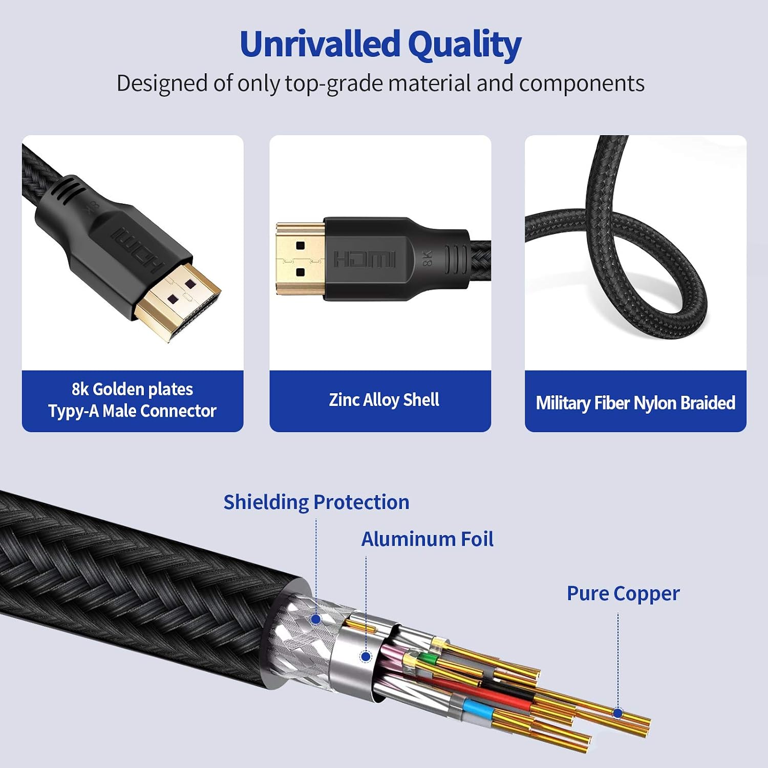 Discount 70% 8K HDMI 2.1 Cable 48Gbps 10FT/3M, Dorset Ultra High Speed HDMI Nylon Braided Cord, 4K@120Hz 8K@60Hz DTS:X, HDCP 2.2 2.3 HDR 10 Compatible with Laptop Monitor PS5 PS4 Xbox One Fire TV Apple TV & More Popular 8K HDMI 2.1 Cable 48Gbps 10FT/3M, Dorset Ultra High Speed HDMI Nylon Braided Cord, 4K@120Hz 8K@60Hz DTS:X, HDCP 2.2 2.3 HDR 10 Compatible with Laptop Monitor PS5 PS4 Xbox One Fire TV Apple TV & More