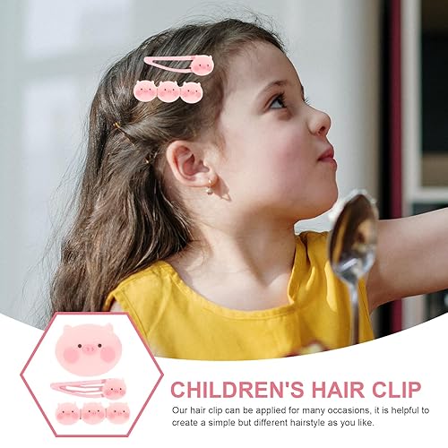 Miniatura 3 de FOMIYES 9 piezas de horquilla rosa decoración flequillo, accesorios para el cabello para niñas, regalos de Navidad, pasadores antideslizantes para