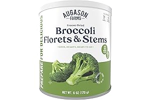 Augason Farms Freeze Dried Broccoli Florets & Stems Can