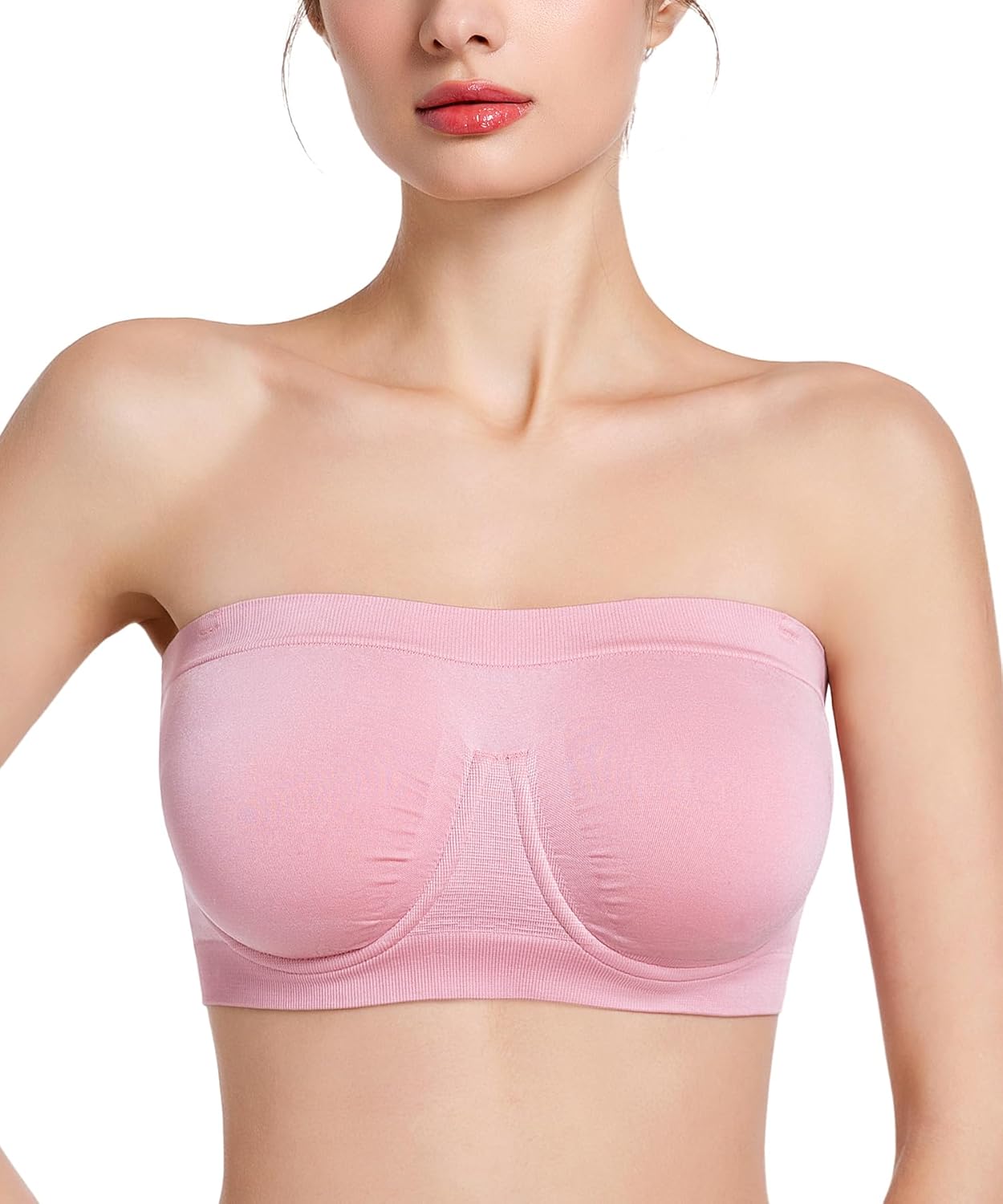 Women‘s Underwire Strapless Multiway Bra Bandeau Seamless Supportive Bras Non Padded Top - Image 9