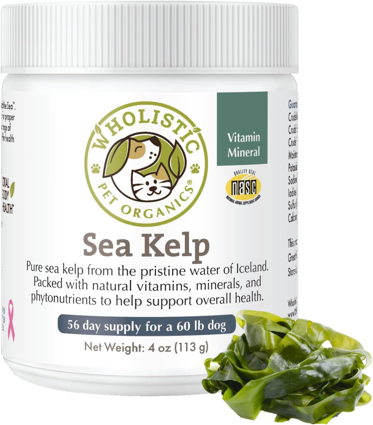 Wholistic Pet Organics Sea Kelp Icelandic Dog Sea Kelp