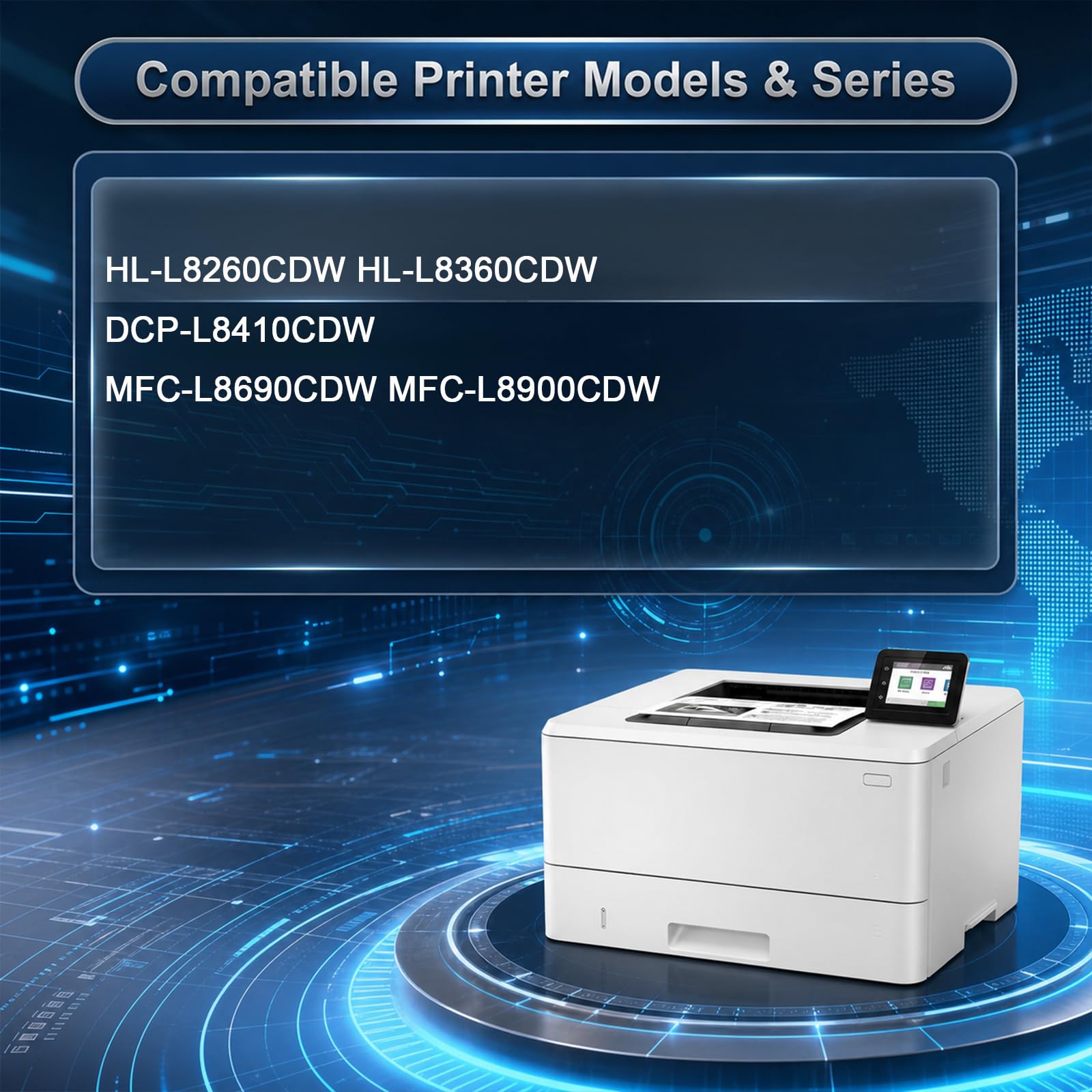 Cartuccia toner TN426 compatibile per Brother TN 426 423 TN-426 TN-423 | 6.500 pagine ad alta capacità per stampanti DCP-L8410CDW HL-L8260CDW HL-L8360CDW MFC-L8690CDW MFC-L8900CDW,K/C/M/Y-4pack