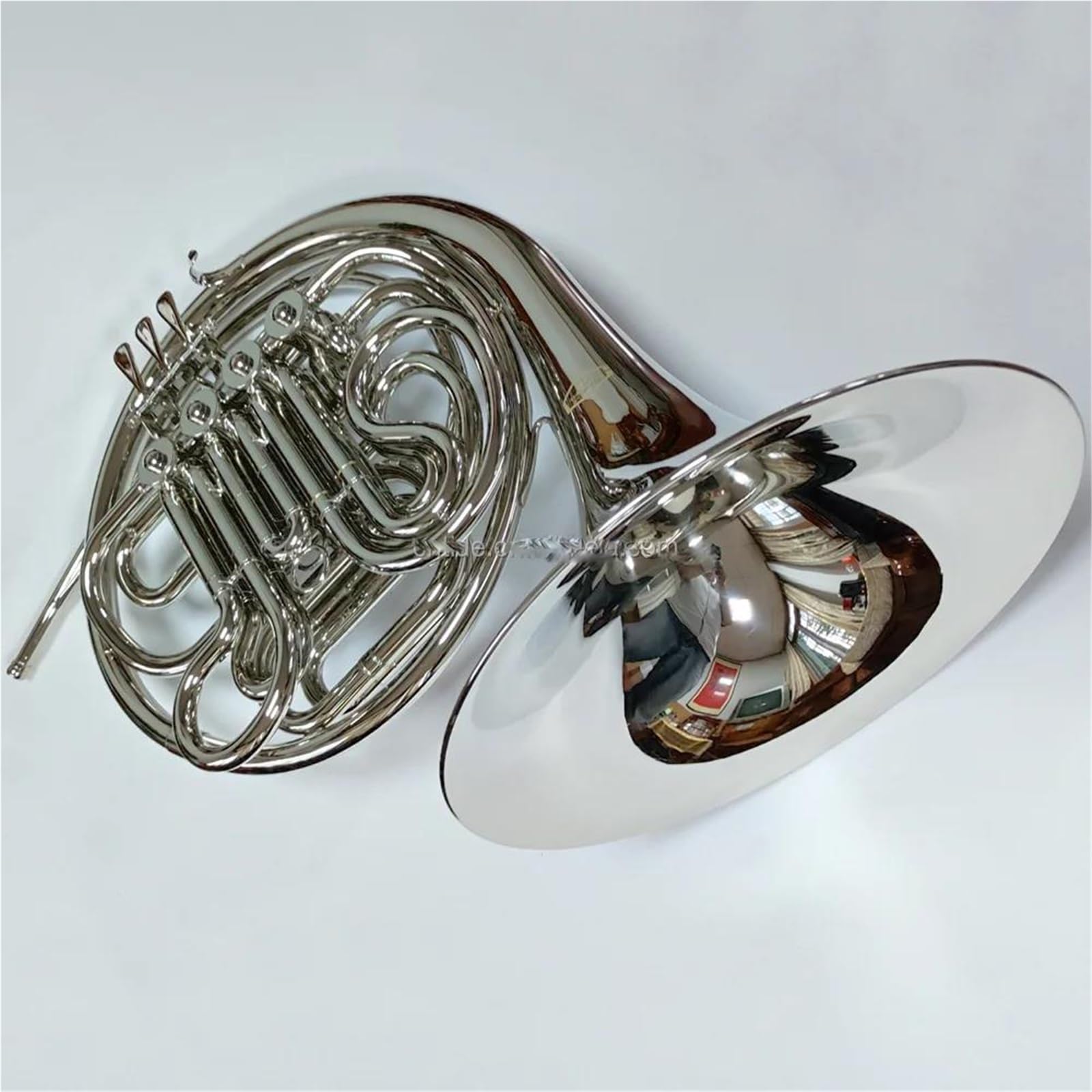 Cors D'harmonie Cor Français En Fa Sib Plaqué Nickel À Quatre Clés Et Double Rangée