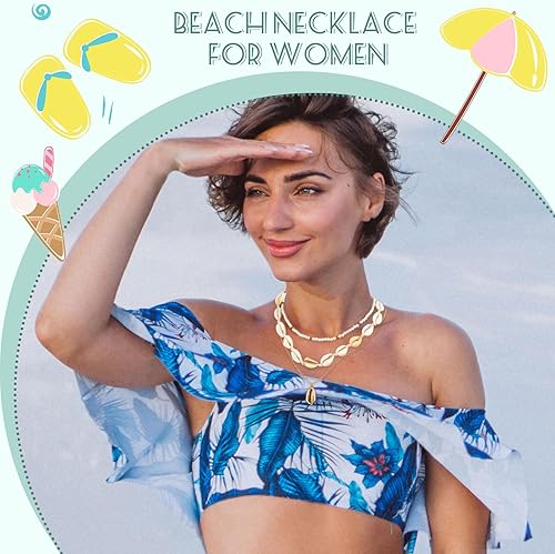 Miniatura 9 de Conch Shell Necklace Gold Snail Shell NecklaceHalloween Party Cosplay Costume Ocean Jewelry Beach Vacation Essentials Seashell Necklace Summer