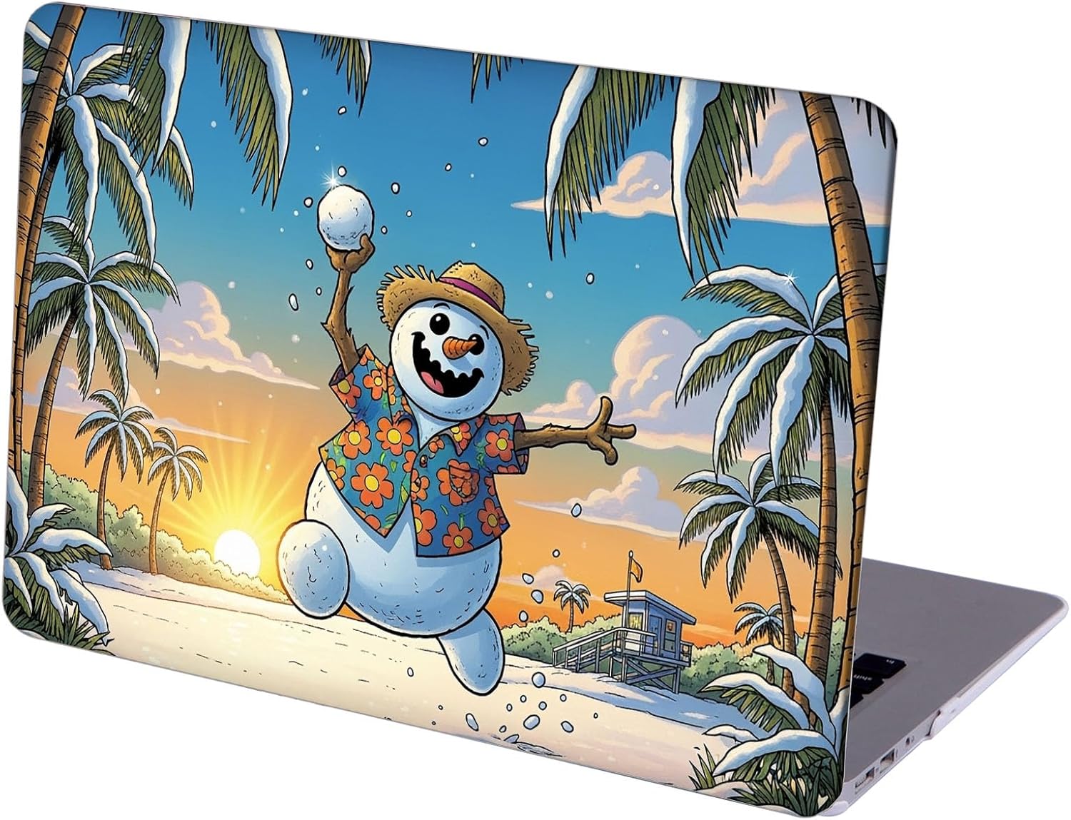 Compatible with MacBook Pro 16-inch, Hard Shell Case with Keyboard Cover and Screen Protector (A2485, M1 / A2780 M2 / A2991 M3 / A3403 A3186 M4, 2021-2025 Release) - Snowman MC21819