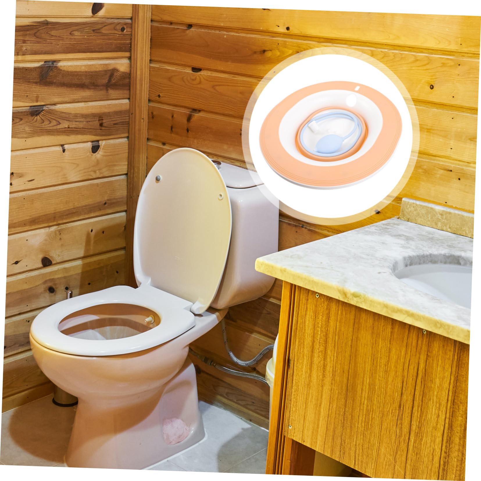 Bacinella da Bagno Sitz Rosa per Donne, Realizzata in PP e TPR, Facile da Lavare, Compatibile con WC, per Post Parto e Impiego Quotidiano