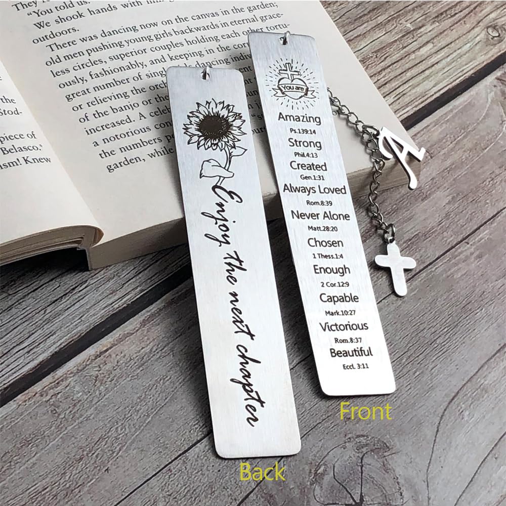 Marcapáginas de la Biblia con letras religiosas cristianas para mujeres, adolescentes, regalos de bautismo para amantes de los libros, cumpleaños, Pascua, Navidad, regalos basados en la fe, rellenos