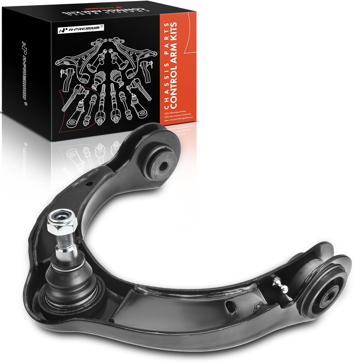 A-Premium Front Left Upper Control Arm, with Ball Joint & Bushing, Compatible with Jeep Grand Cherokee 2011-2015, Dodge Durango 2011-2015