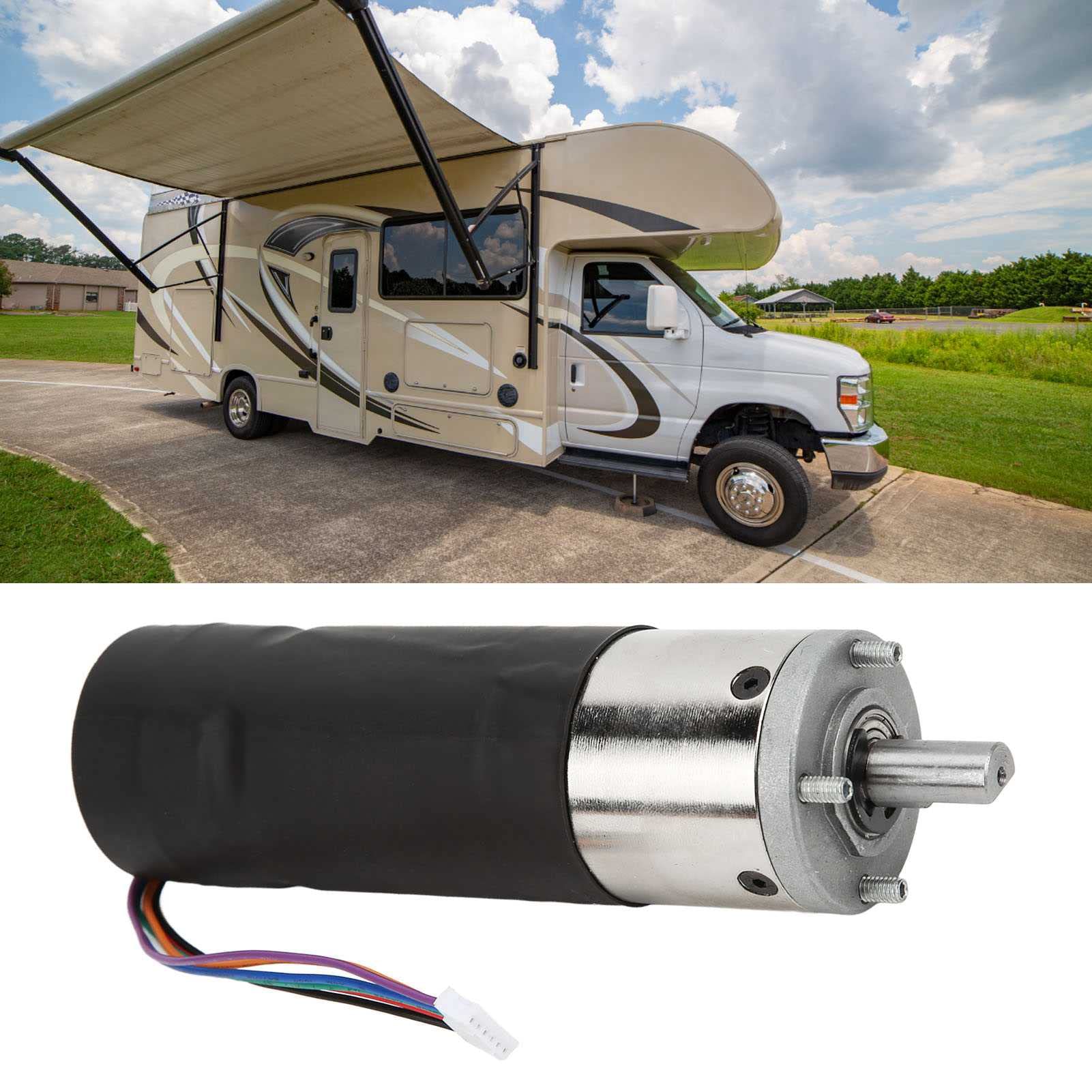 Caravan Slide Out In Wall Motor 236575 - Relación De Transmisión 300:1, 10 Mm ABS Aluminio, Caravan Slide Out Motor 10 Mm Slide Out Motor Toldos