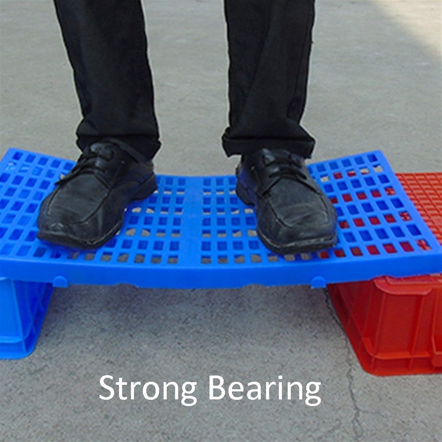 LNNW Plastic Pallets, Waterproof Grid Storage Racks, Lightweight Portable Pallets for Indoor, Outdoor, Warehouse, Easy Stacking Floor Pallets for Garage Supermarket Basement