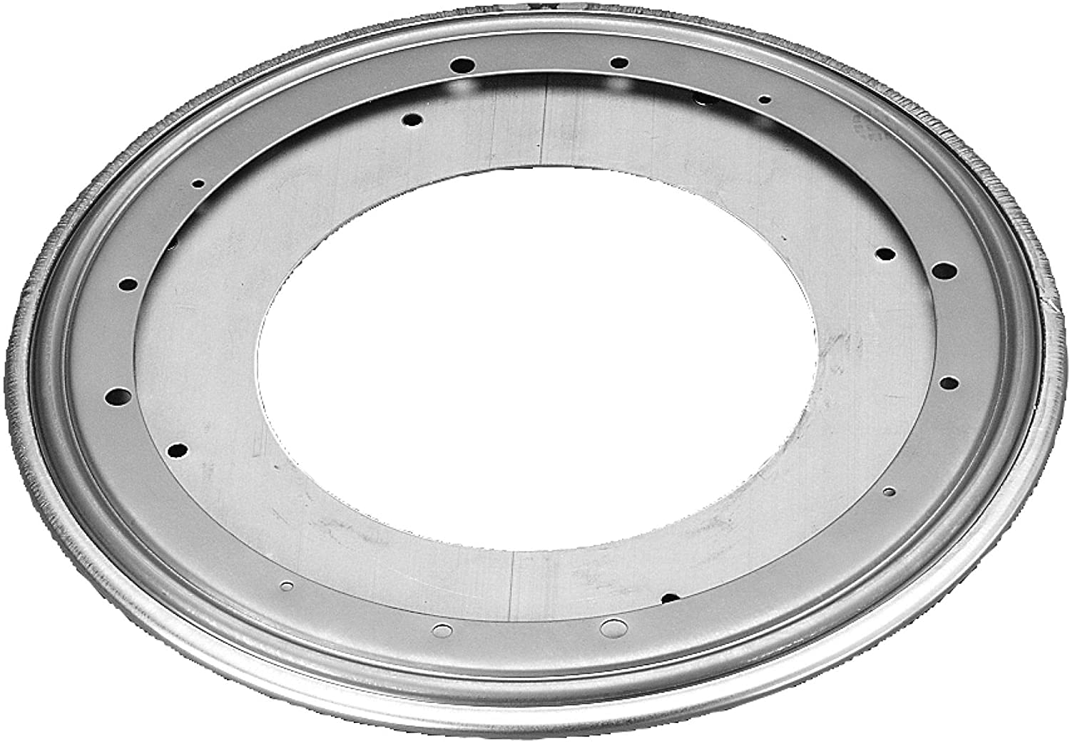 Natural Lazy Daisy Banded Kidney Shaped Swivel Tray Undrilled Lazy Susan Shelf with Steel Bearing (32