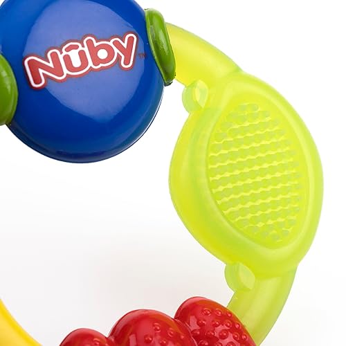 Miniatura 4 de Nuby Wacky - Anillo de dentición, multicolor (paquete de 4)