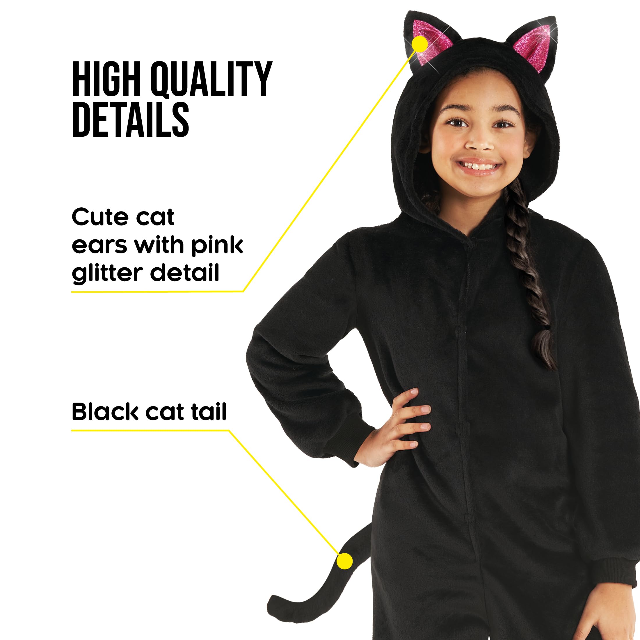 Morph Plush Black Cat Costumes for Kids Cat Costume Girls Halloween Costumes for Kids Halloween Costume For Girls S - Image 2