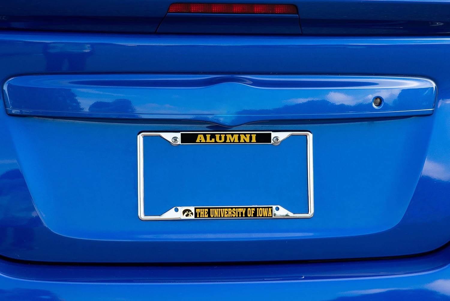 Desert Cactus University of Iowa Car Accessories Hawkeyes Metal License Plate Frame and Tag Holder for Front or Rear of Car (Alumni Black Background 2-Pack)