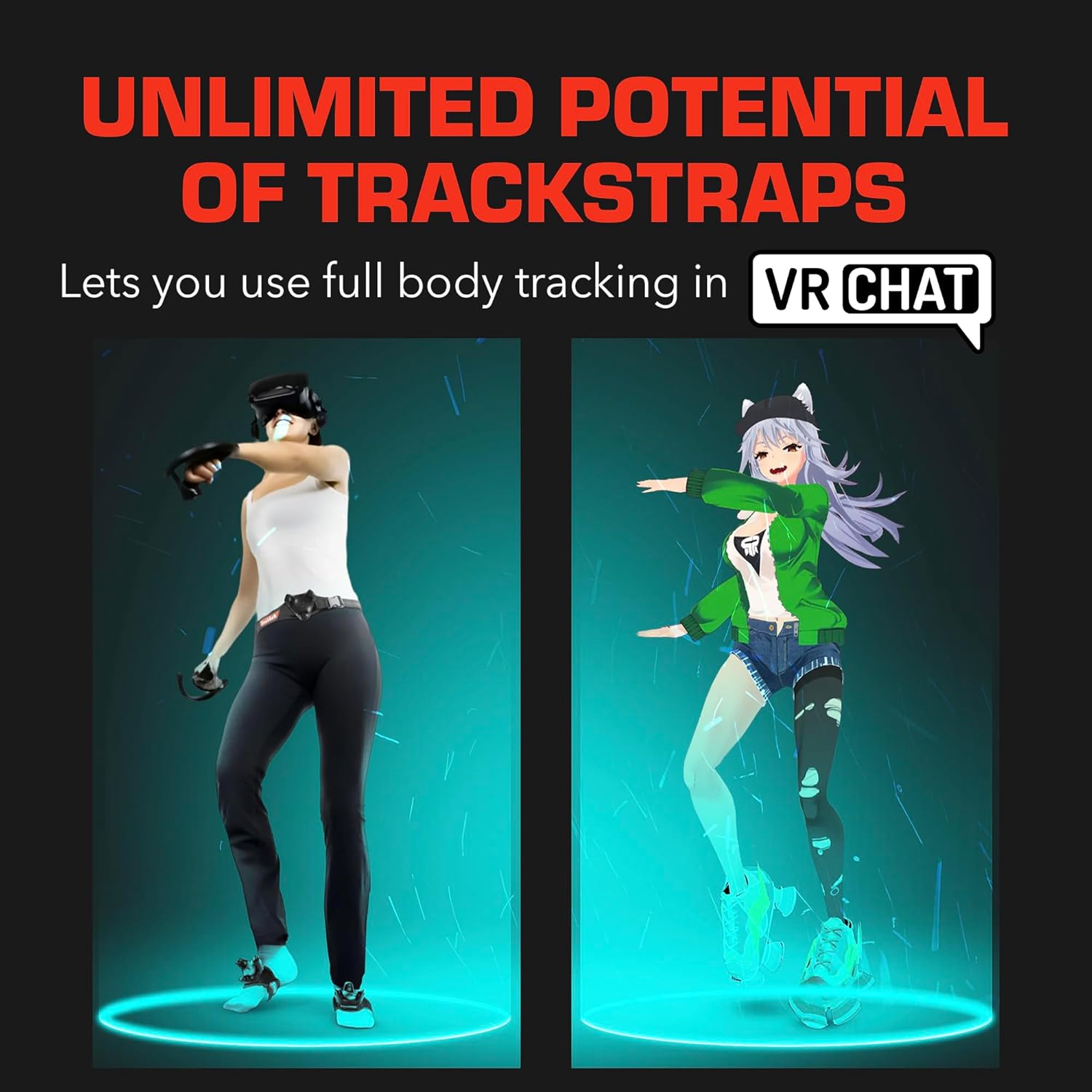 Rebuff Reality Trackstraps for Vive Tracker - Adjustable VR Full Body Tracking Straps, VR Chat Motion Capture, Compatible with Vive Tracker 3.0 2.0 Ultimate, Tundra, (Tracker Sold Separately) Black - Image 6