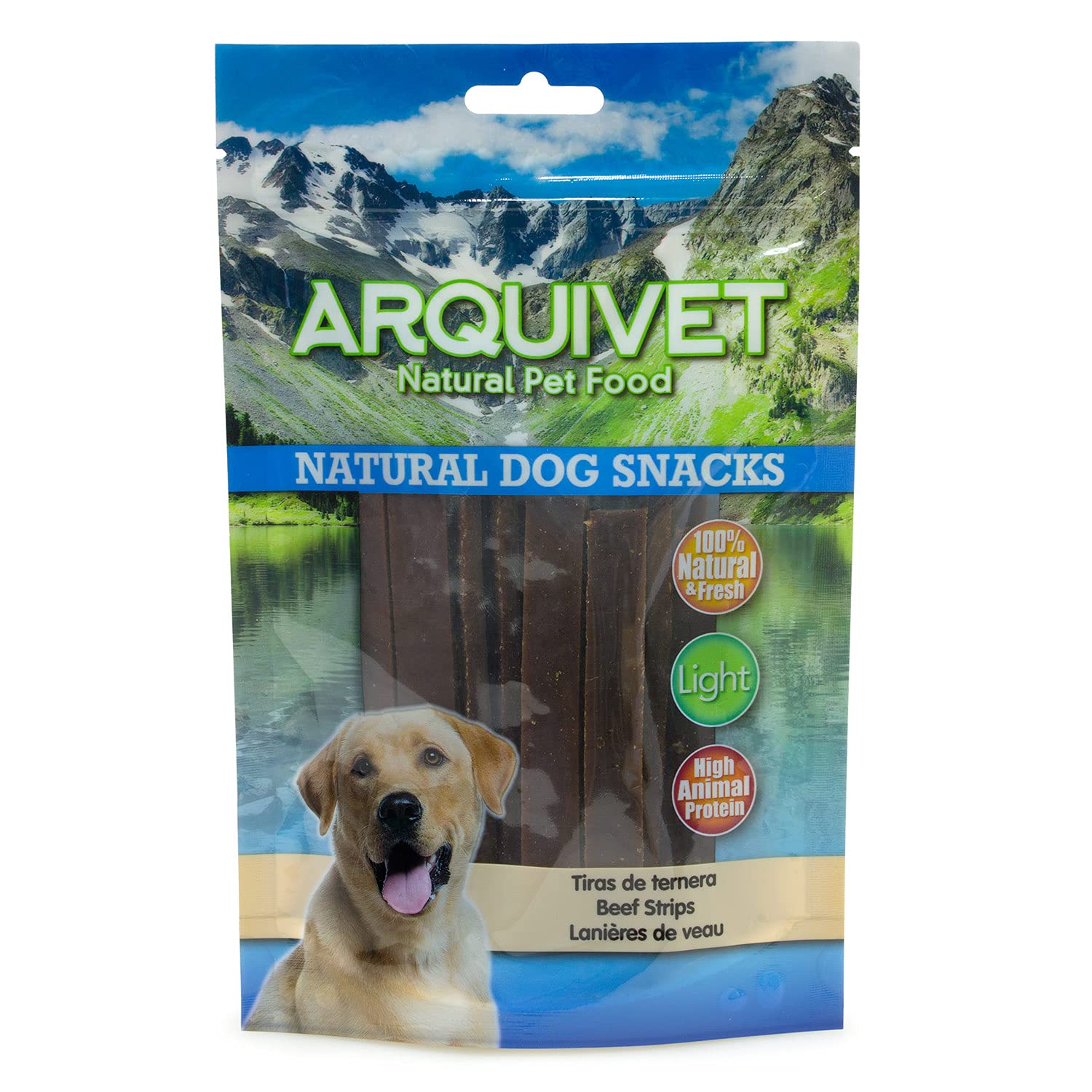 Arquivet Lot de 12 Bandes de bœuf 100 g - Natural Dog Snacks - 100% Naturel - friandises, friandises pour Chiens - Produit Light - Très Riche en nutriments