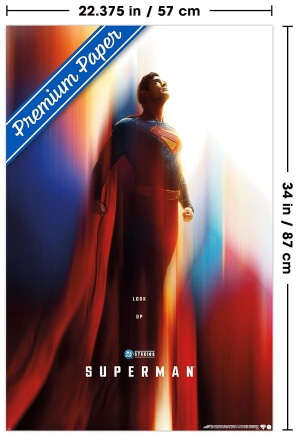 DC Comics Superman (2025) - Superman Teaser One Sheet Wall Poster, 34L" x 22.4W", Premium Unframed Version by Trends International - Used condition - Image 3