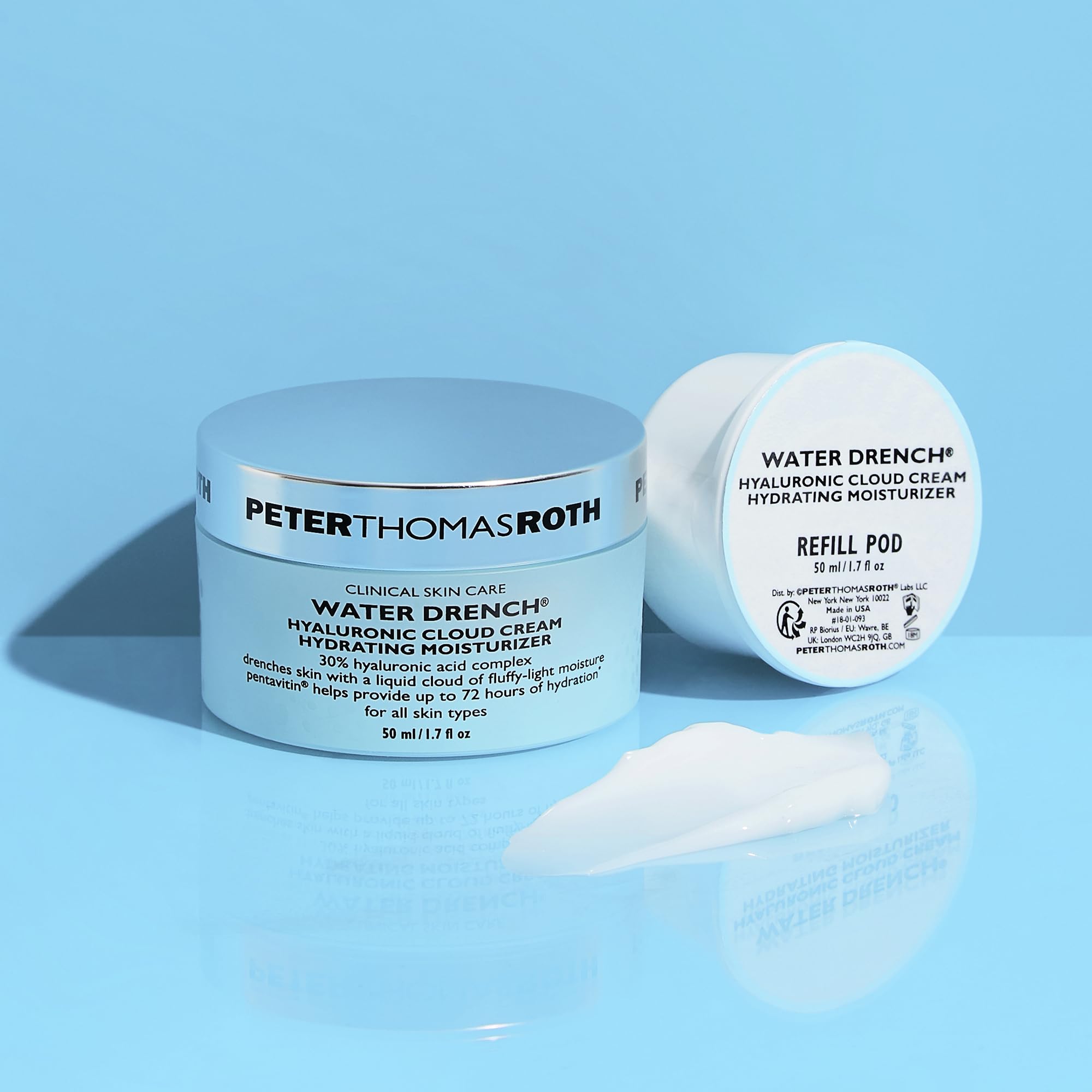 Peter Thomas Roth | Water Drench® Hyaluronic Cloud Cream Hydrating Moisturizer Refill Pod | Hyaluronic Acid Cream For All Skin Types, Line-Smoothing, Fragrance-Free